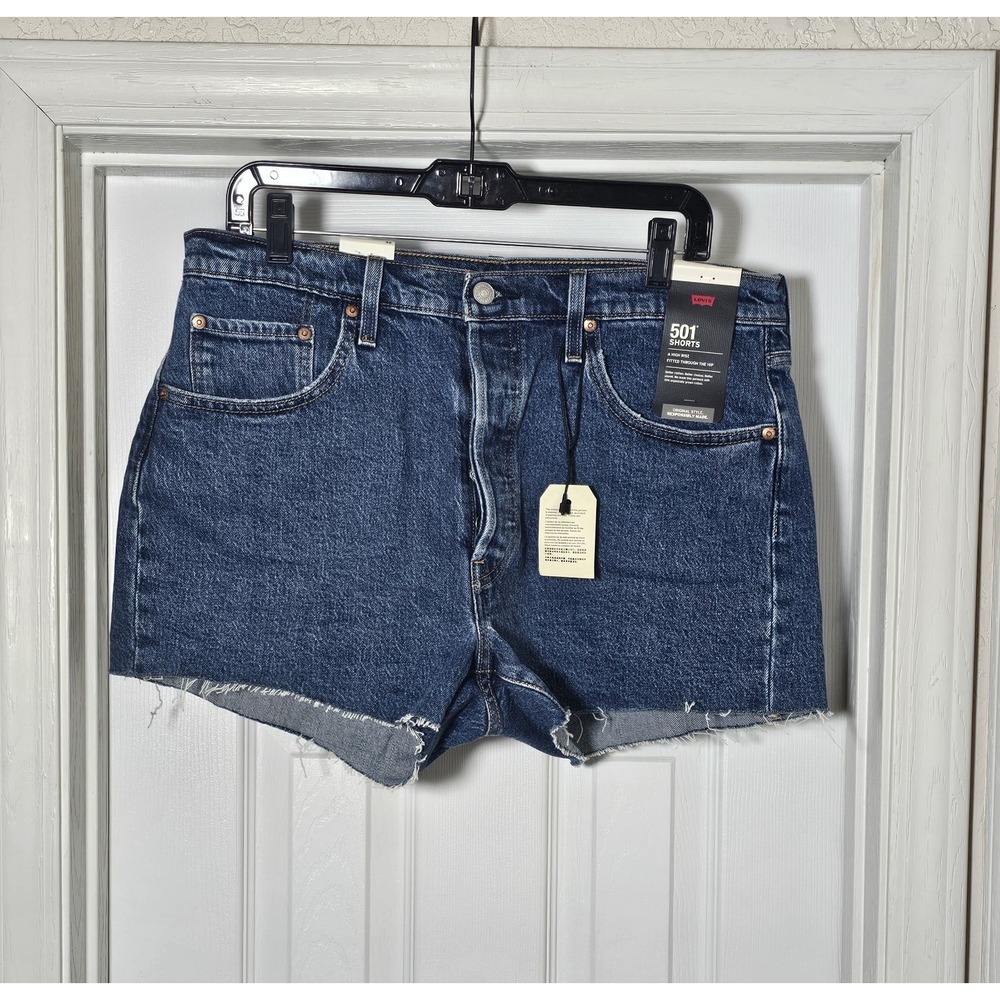 Levi's 501 Premium Denim Cut Off Shorts‎ Women's Size 32 Blue